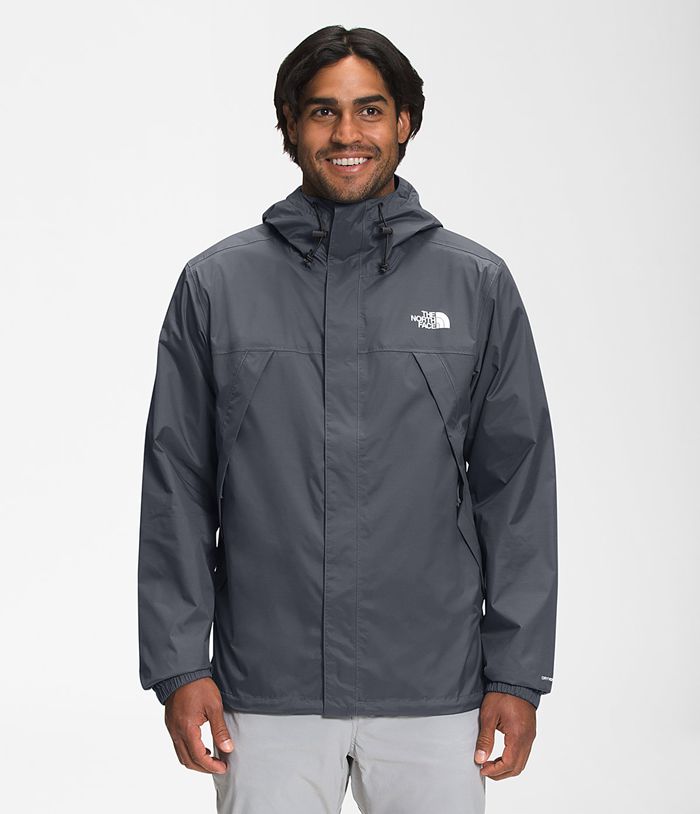 The North Face Rain Jacket Antora Grey - Mens - Thailand XOTRC-6189